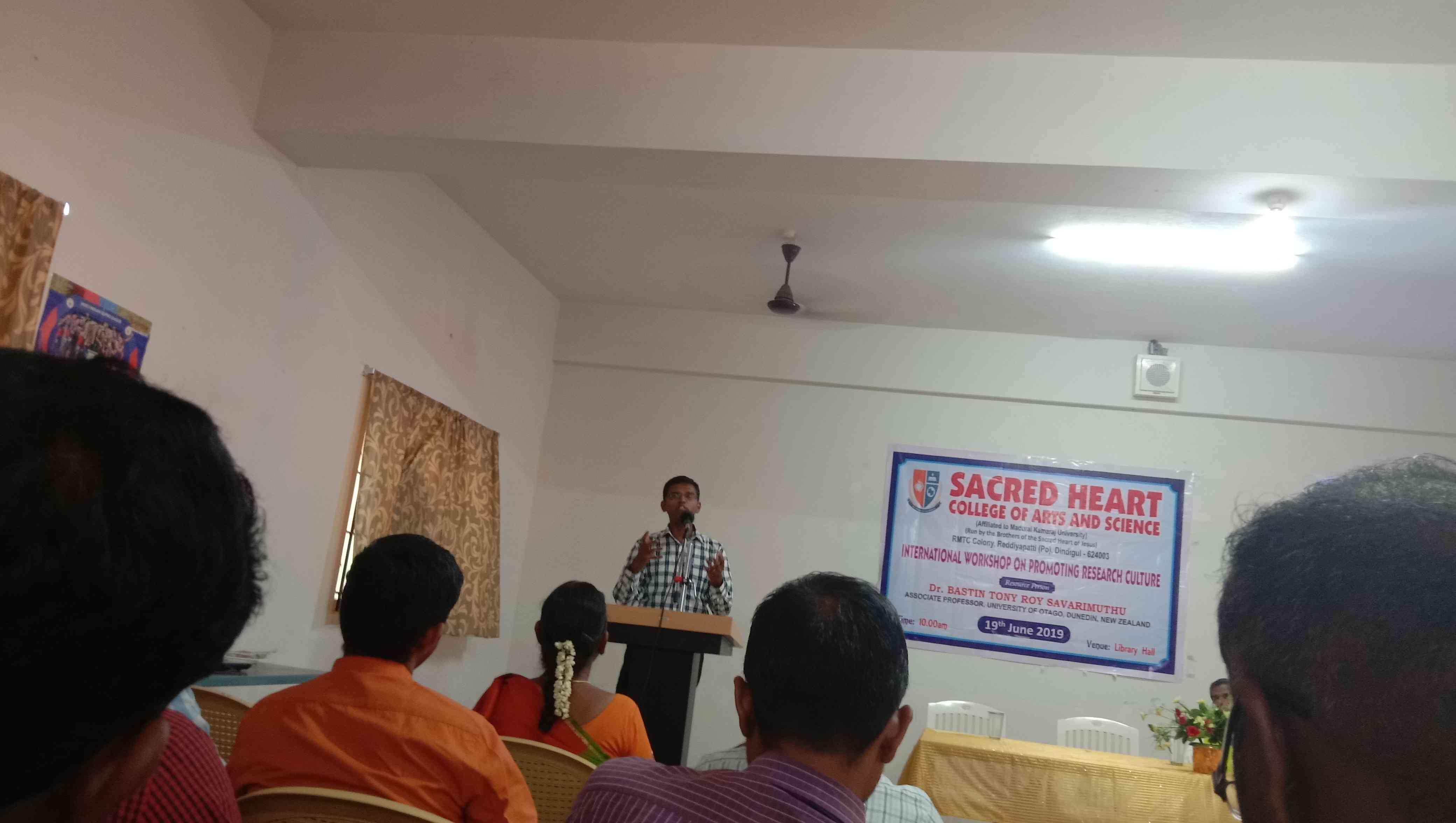 Sacred Heart College of Arts and Science Dindigul Workshop on promoting Research Culture photo 6