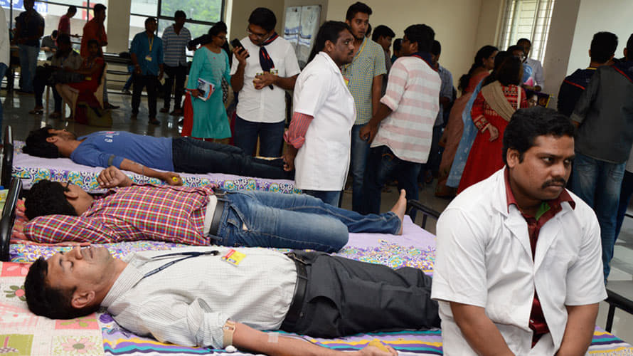 GITAM School of Pharmacy Hyderabad Blood Donation Drive photo 4