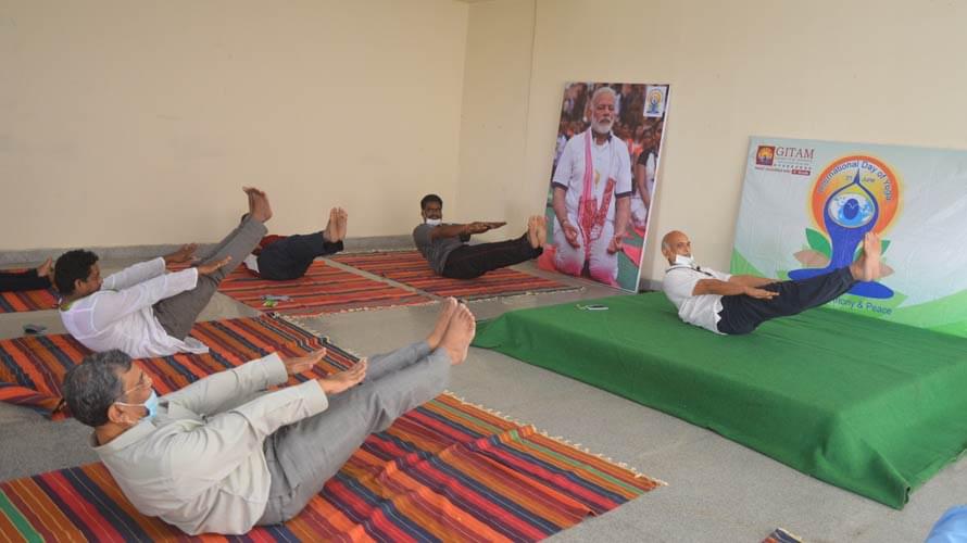 GITAM School of Humanities and Social Sciences Hyderabad International Yoga Day Celebrations photo 2