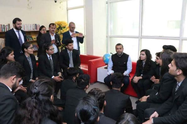 Asian Business School Noida Chetan Bhagat Visit photo 17