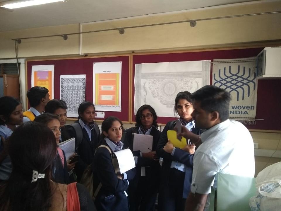 NITTE School of Fashion Technology and Interior Design Bangalore Weaver Society Visit photo 3
