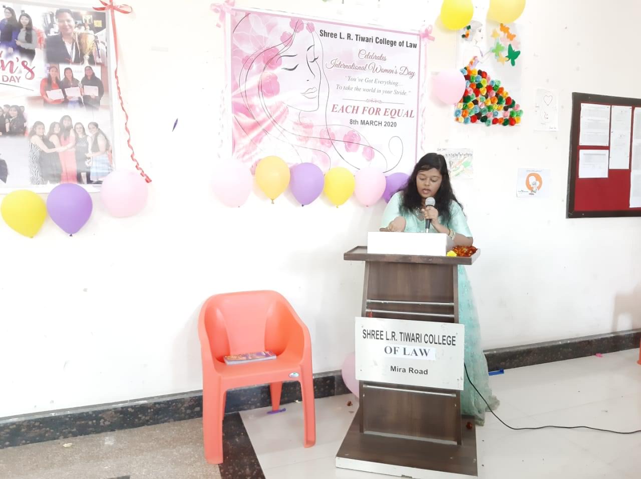 Shree L.R. Tiwari College of Law Thane Women's Day Celebration photo 9