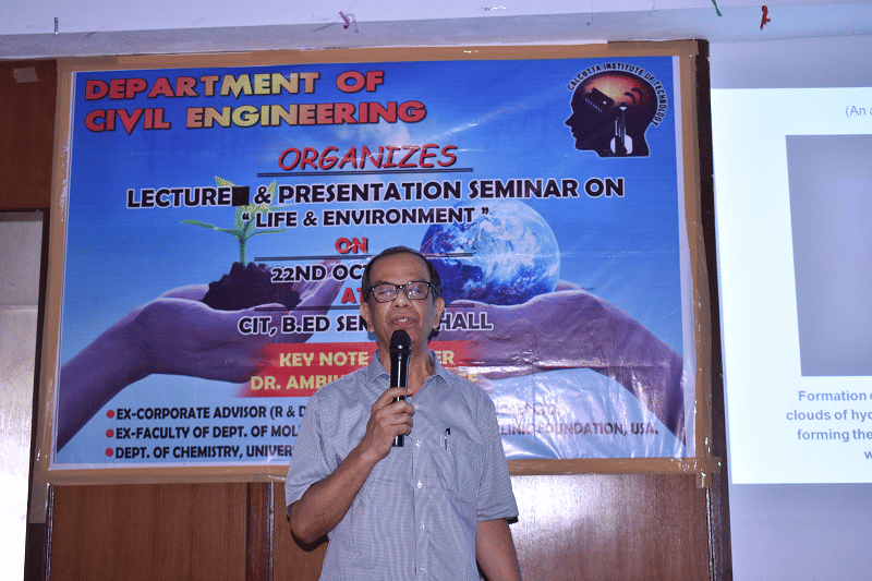 Calcutta Institute of Technology Howrah Seminar on life and Environment organized by Civil Engineering Department photo 1