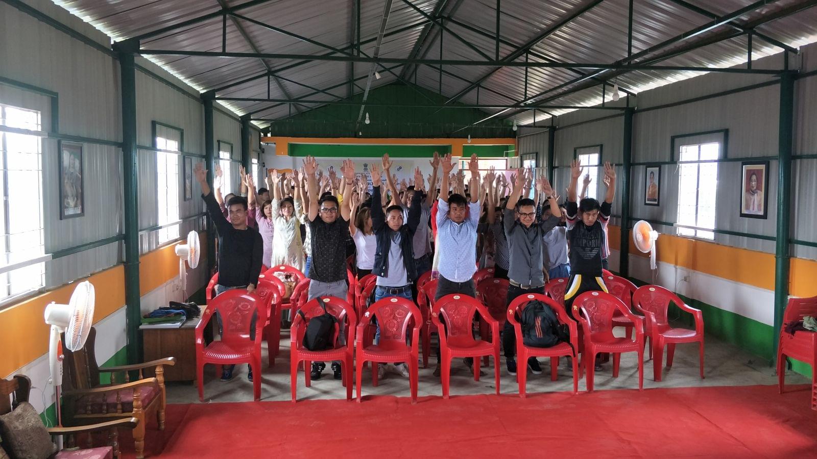 Ibotombi Institute of Education Imphal Yoga Day photo 3