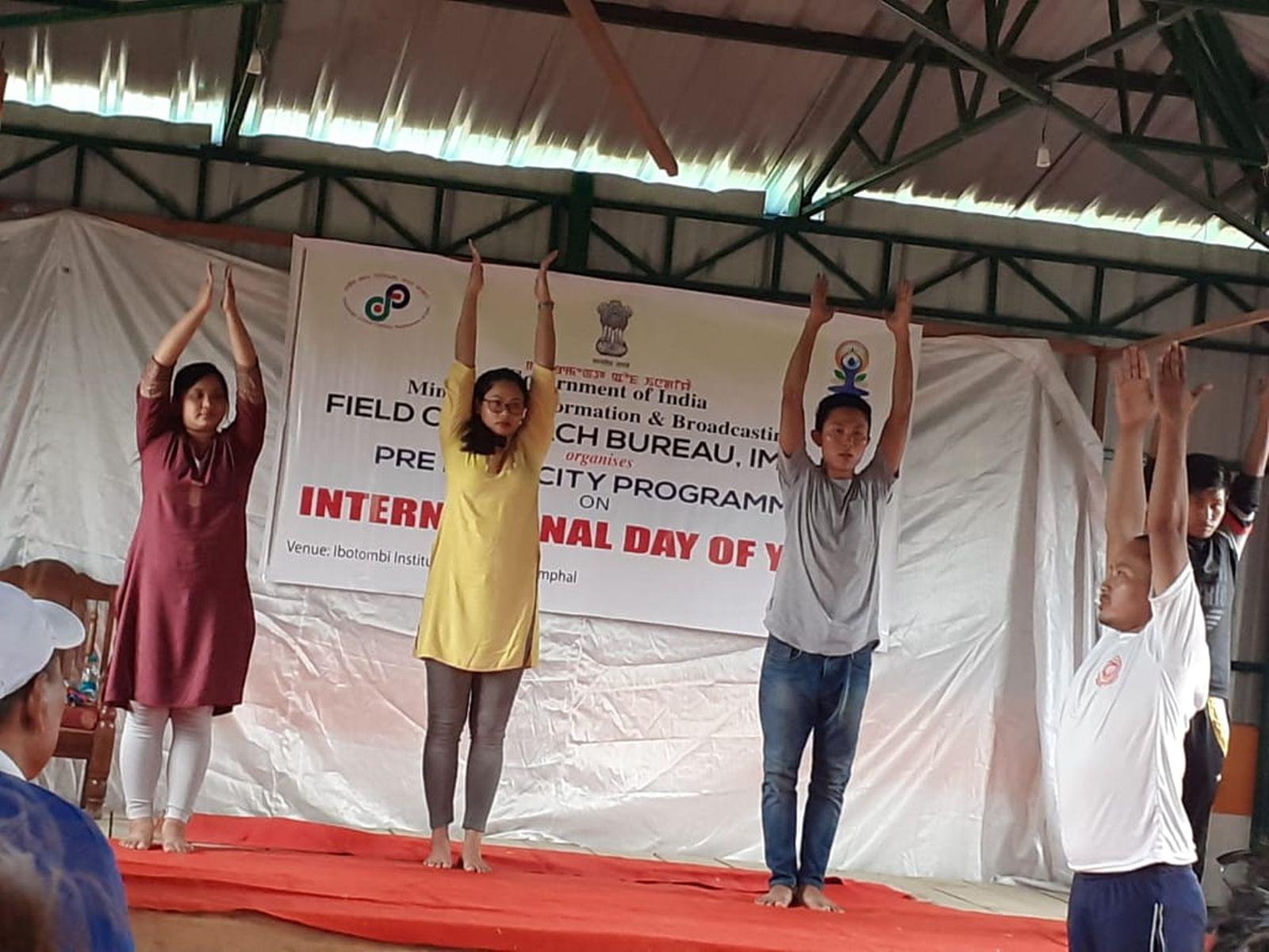 Ibotombi Institute of Education Imphal Yoga Day photo 14