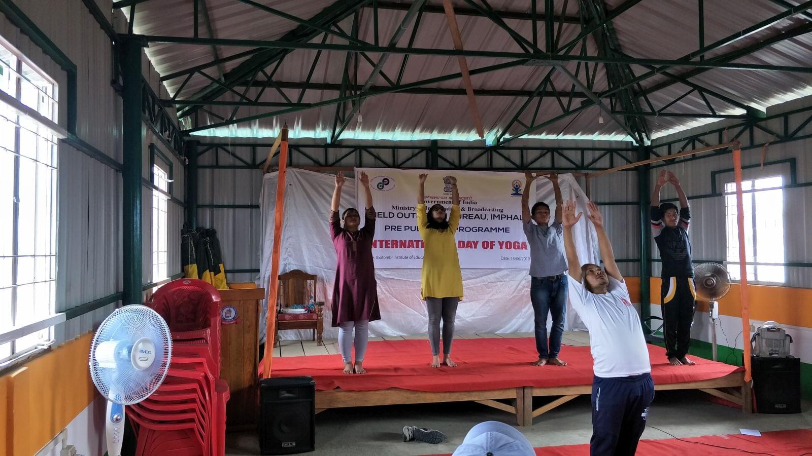 Ibotombi Institute of Education Imphal Yoga Day photo 5