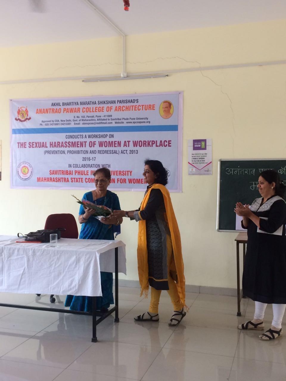 Anantrao Pawar College of Architecture Pune Awareness program on sexual harassment photo 2