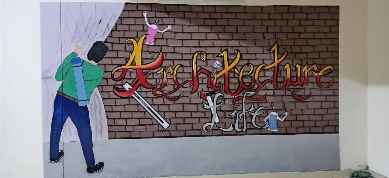 Bhagwan Mahaveer School Of Architecture Sonepat Workshop Wall Paint photo 7