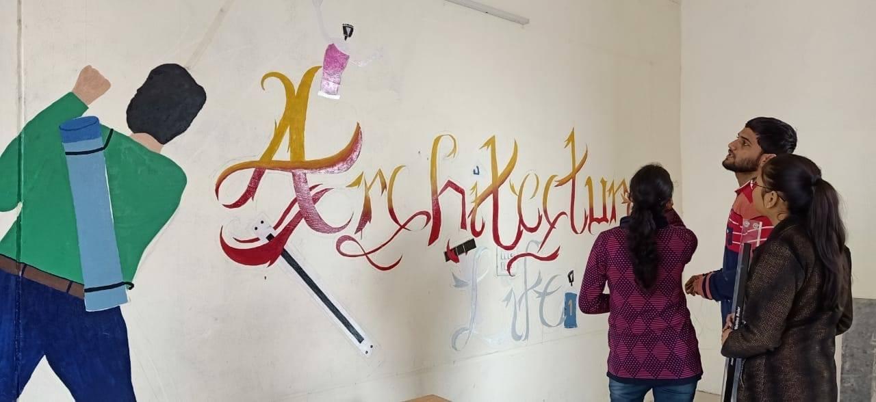 Bhagwan Mahaveer School Of Architecture Sonepat Workshop Wall Paint photo 2