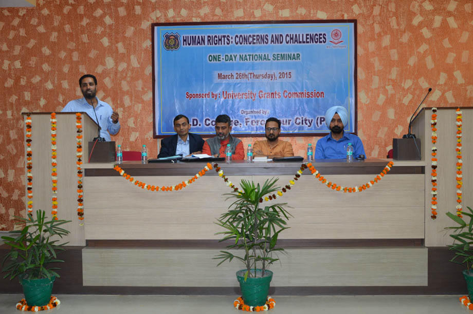 RSD College Firozpur Seminar on Human Rights photo 10