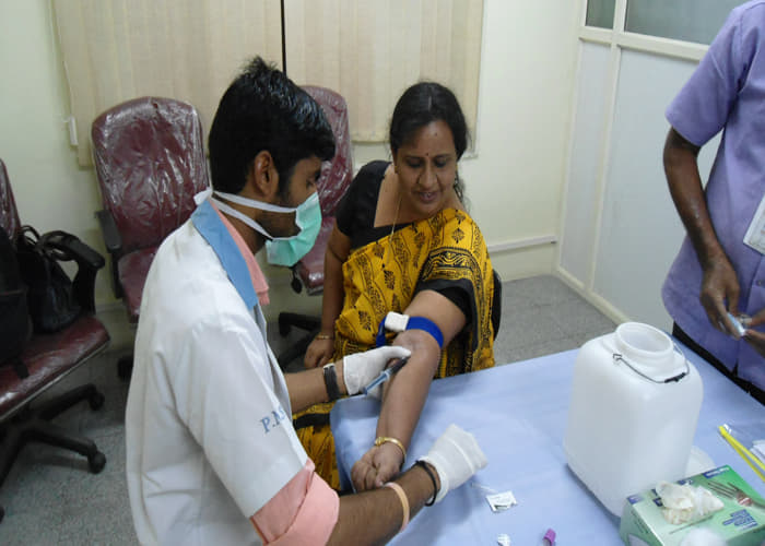 School of Science, Jain University Bangalore Bone marrow donation-NSS activity organized at SoS photo 1