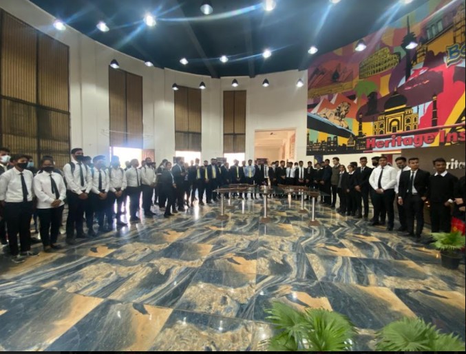 Heritage Institute of Hotel and Tourism Agra 15th Dec 2021 Cake Mixing 2021 photo 8