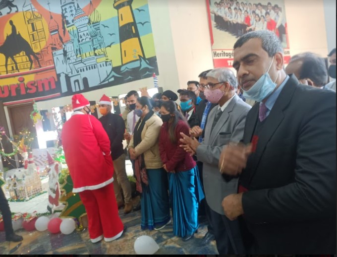 Heritage Institute of Hotel and Tourism Agra 24th Dec 2021 Christmas photo 3