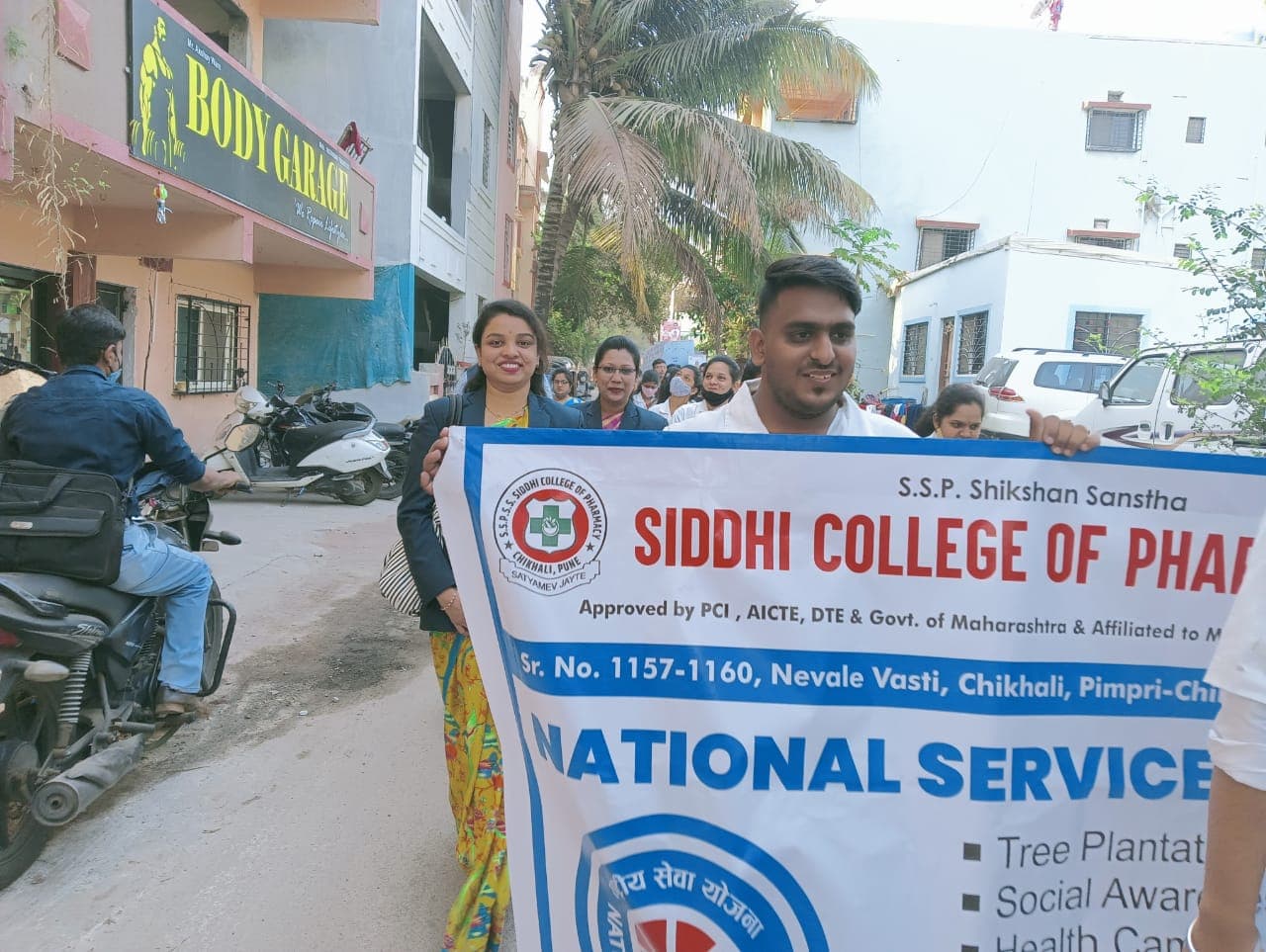 Siddhi College Pharmacy Pune Social and Health Awareness Rally photo 7