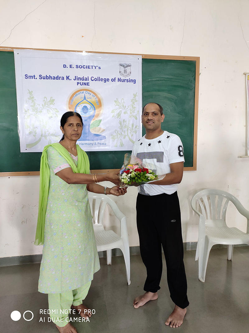 Smt. Subhadra K. Jindal College of Nursing Pune YOGA DAY CELEBRATION photo 3