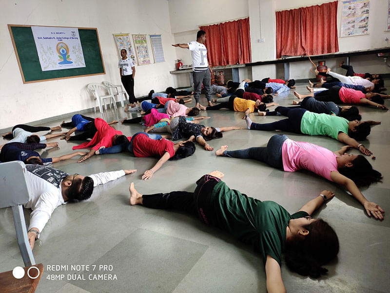 Smt. Subhadra K. Jindal College of Nursing Pune YOGA DAY CELEBRATION photo 5