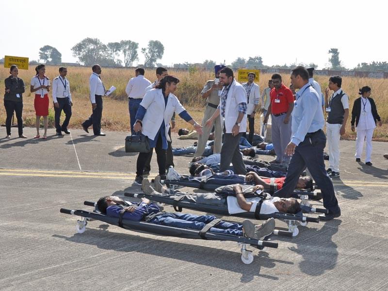 Chandralop College of Fire Engineering and Safety Management Pune Airport Mock Drill photo 6