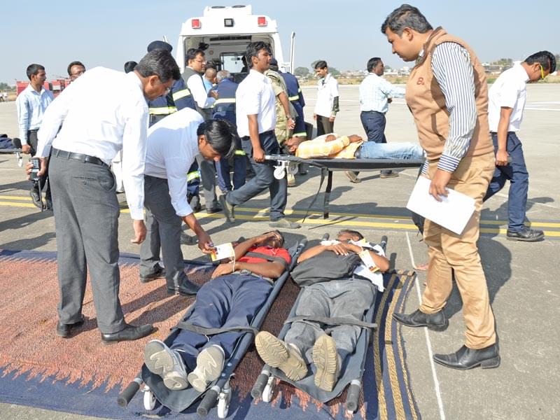 Chandralop College of Fire Engineering and Safety Management Pune Airport Mock Drill photo 9