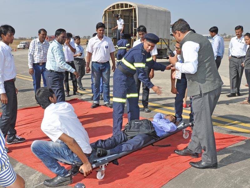 Chandralop College of Fire Engineering and Safety Management Pune Airport Mock Drill photo 10