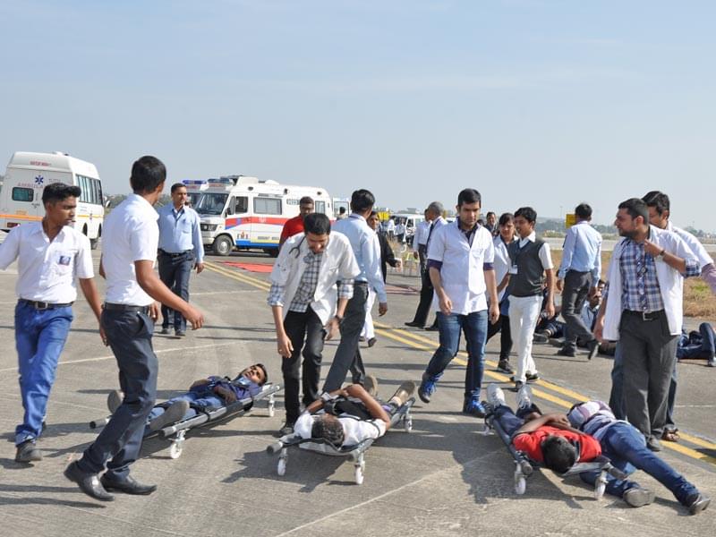 Chandralop College of Fire Engineering and Safety Management Pune Airport Mock Drill photo 3