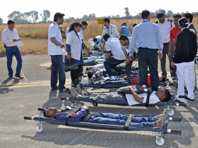 Chandralop College of Fire Engineering and Safety Management Pune Airport Mock Drill photo 4