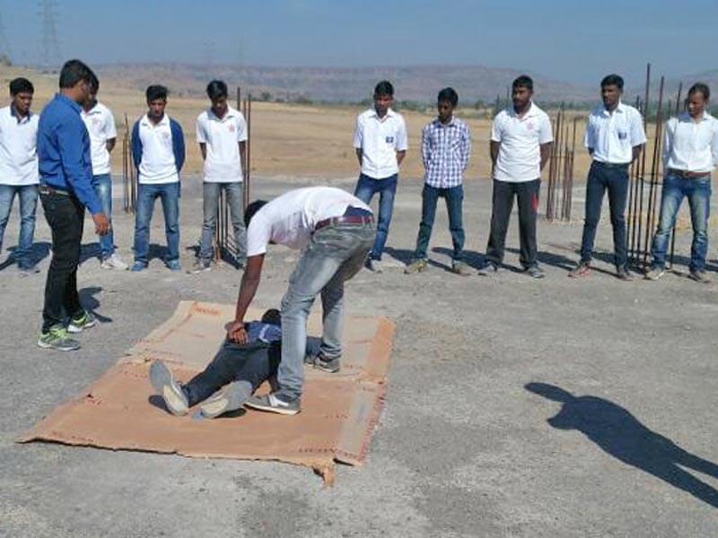Chandralop College of Fire Engineering and Safety Management Pune NDRF Mock Drill photo 6