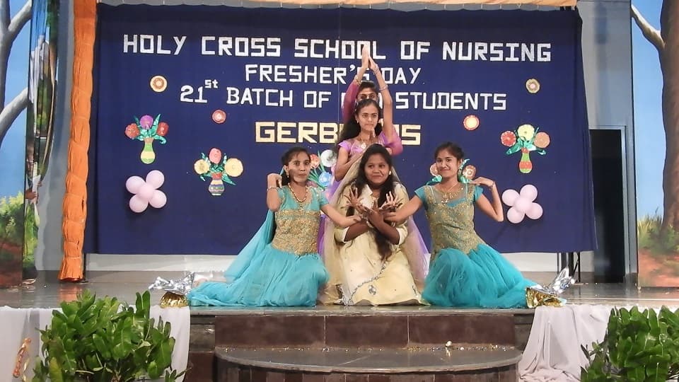 Holy Cross College of Nursing Chamarajnagar Freshers Day Program photo 2