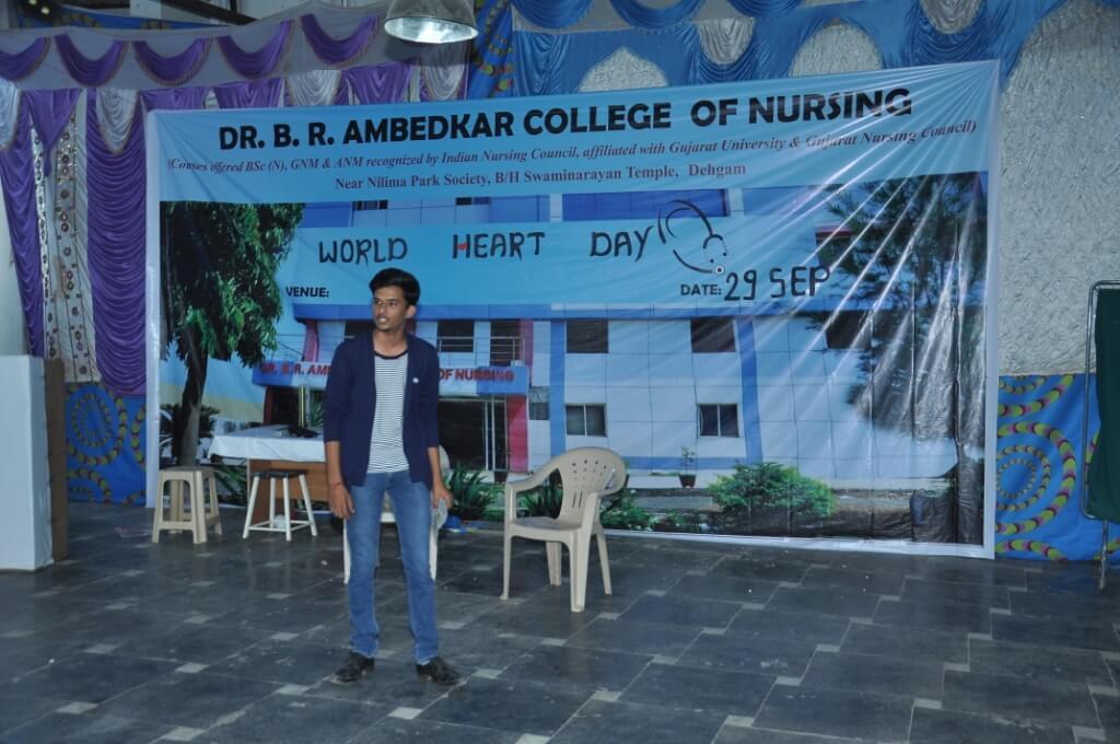 Dr. B R Ambedkar College of Nursing Gandhinagar World Heart Day Exhibition and Awareness Programme photo 12