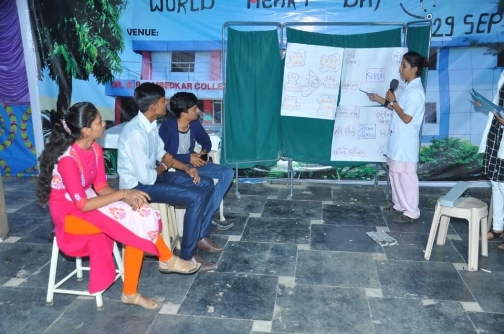 Dr. B R Ambedkar College of Nursing Gandhinagar World Heart Day Exhibition and Awareness Programme photo 9