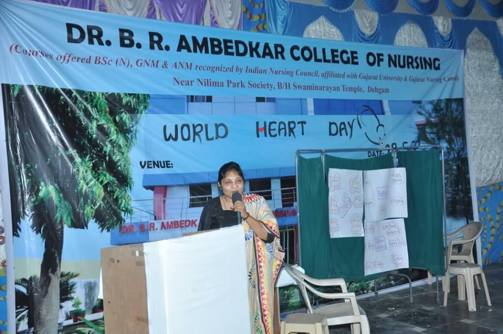 Dr. B R Ambedkar College of Nursing Gandhinagar World Heart Day Exhibition and Awareness Programme photo 7