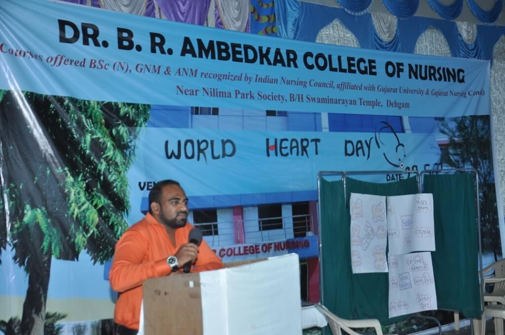 Dr. B R Ambedkar College of Nursing Gandhinagar World Heart Day Exhibition and Awareness Programme photo 6