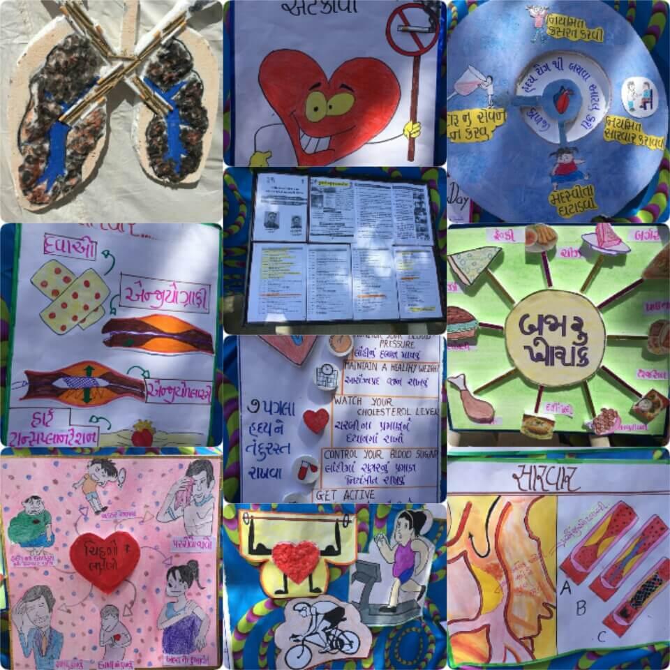 Dr. B R Ambedkar College of Nursing Gandhinagar World Heart Day Exhibition and Awareness Programme photo 4