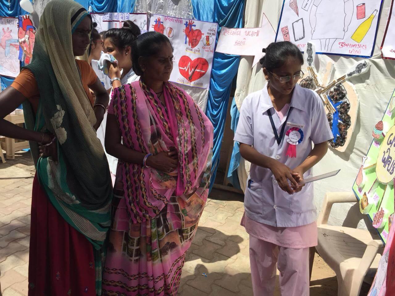 Dr. B R Ambedkar College of Nursing Gandhinagar World Heart Day Exhibition and Awareness Programme photo 1