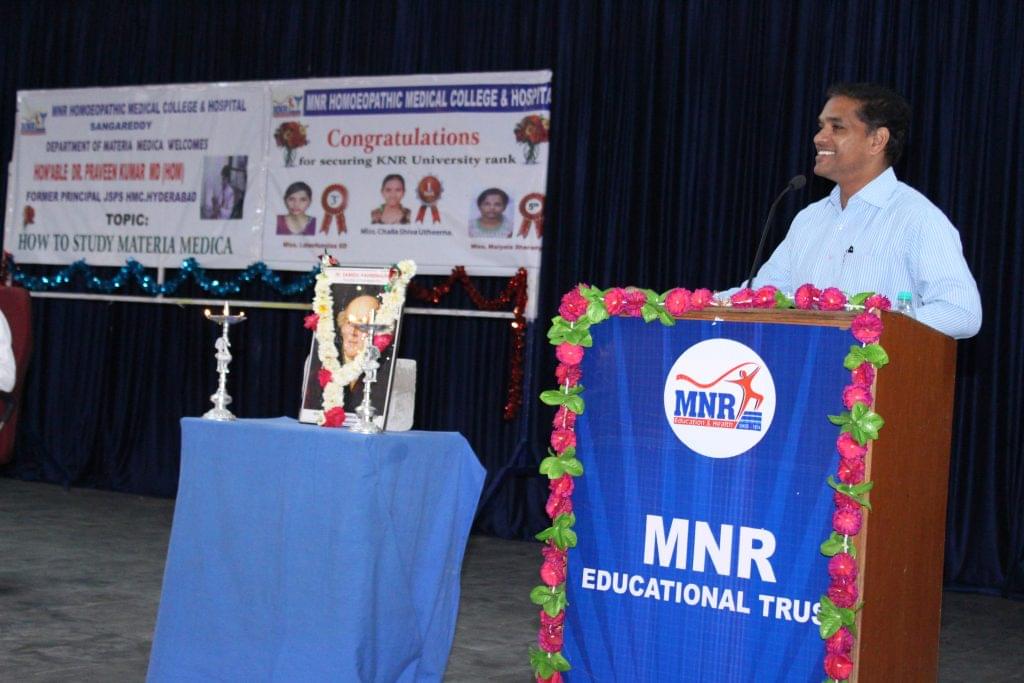MNR Homoeopathic Medical College & Hospital Hyderabad Felicitation of I BHMS University Toppers photo 2