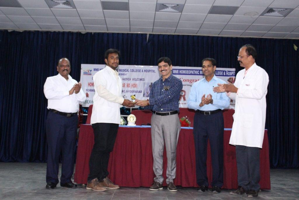 MNR Homoeopathic Medical College & Hospital Hyderabad Felicitation of I BHMS University Toppers photo 3
