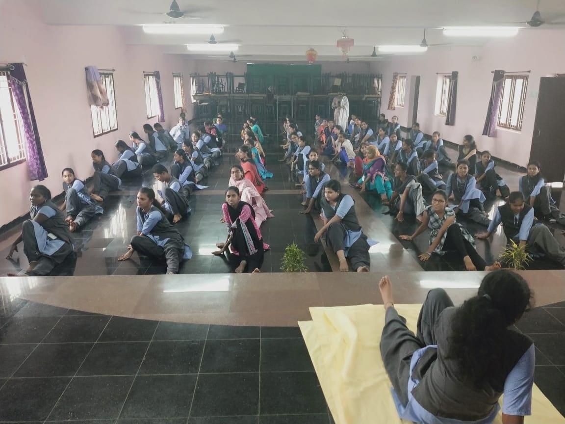 St. Mary's Women's Engineering College Guntur Yoga Day photo 3