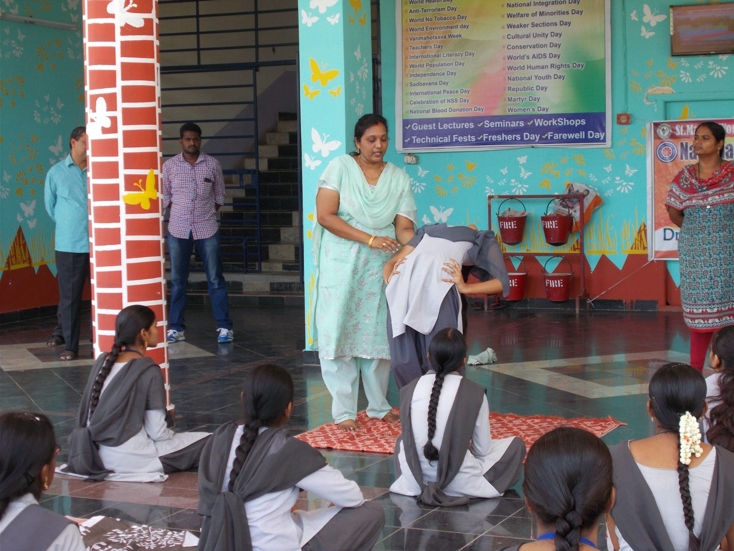 St. Mary's Women's Engineering College Guntur Yoga Day photo 8