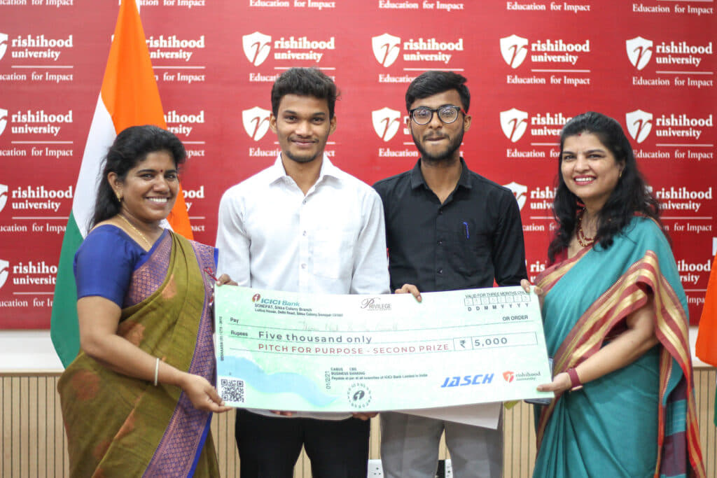 Rishihood University Sonepat Pitch for the purpose – Award ceremony By SoEn photo 14