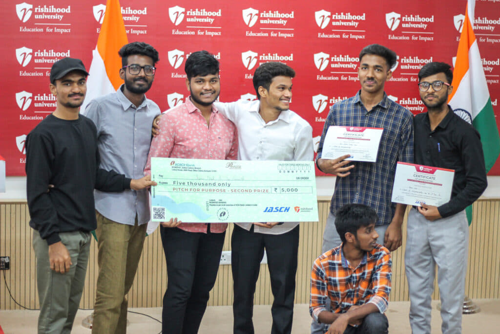 Rishihood University Sonepat Pitch for the purpose – Award ceremony By SoEn photo 15