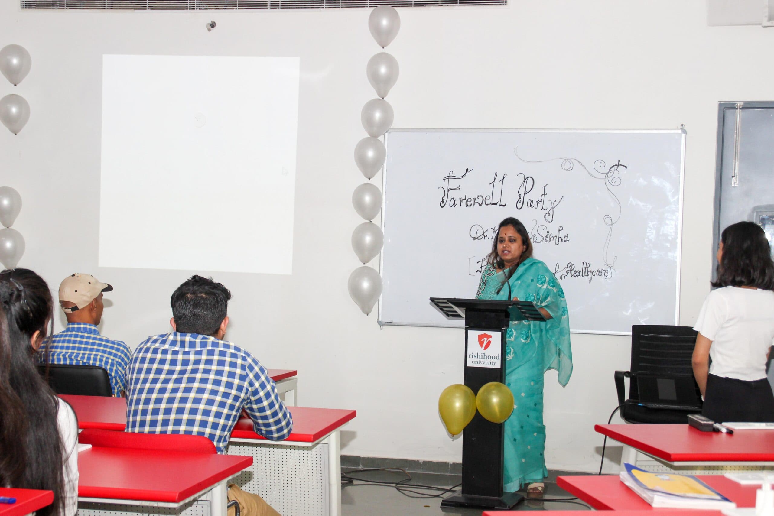 Rishihood University Sonepat Farewell Dr. Vijya Simba photo 6