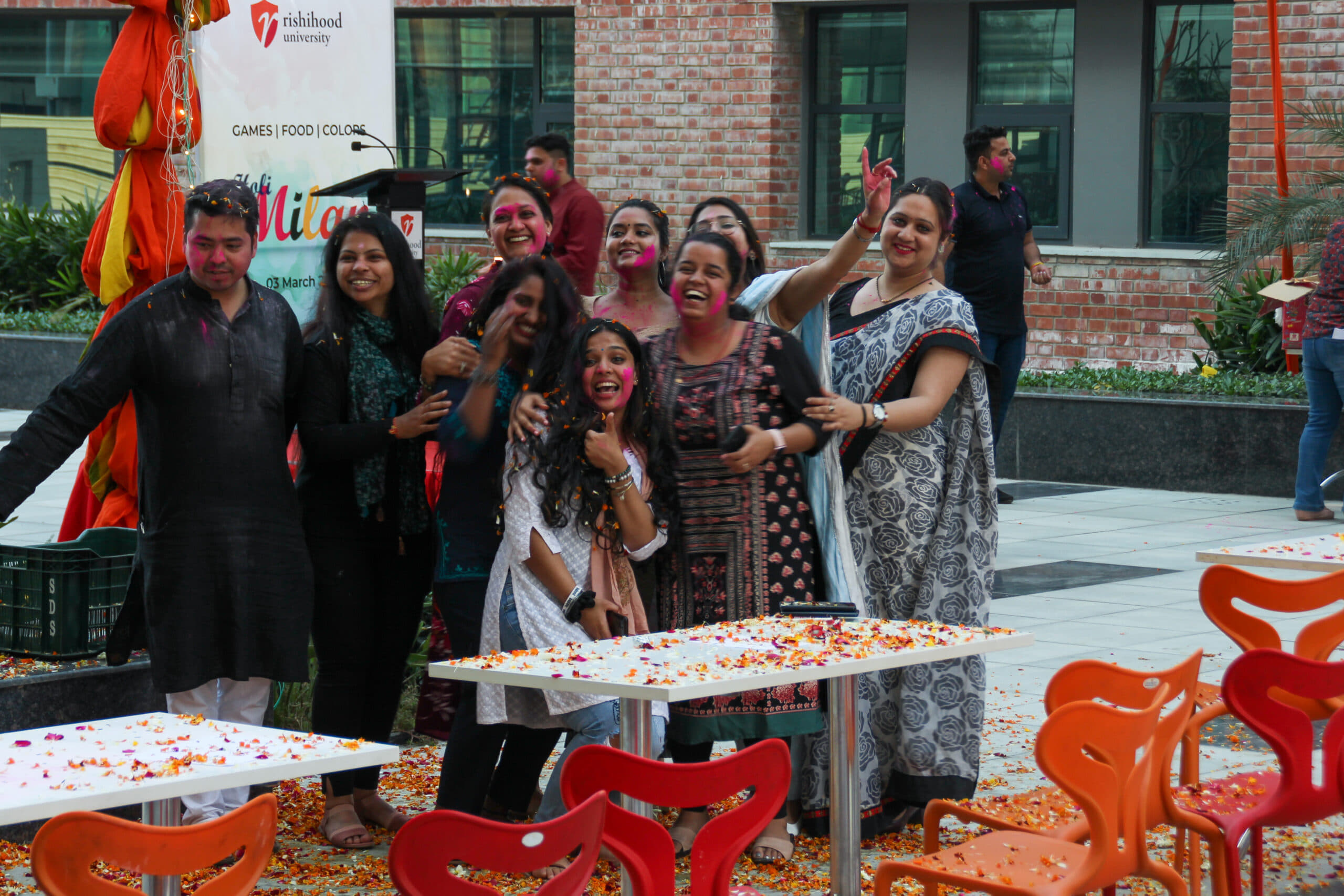 Rishihood University Sonepat Holi Milan photo 21