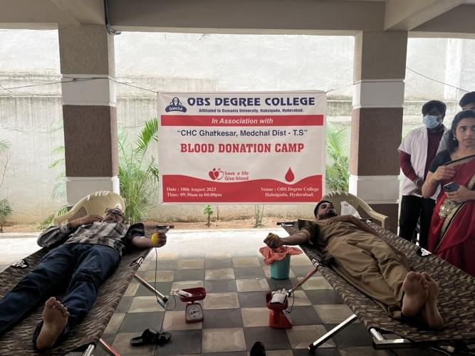 OBS Degree College Hyderabad Blood Donation photo 1
