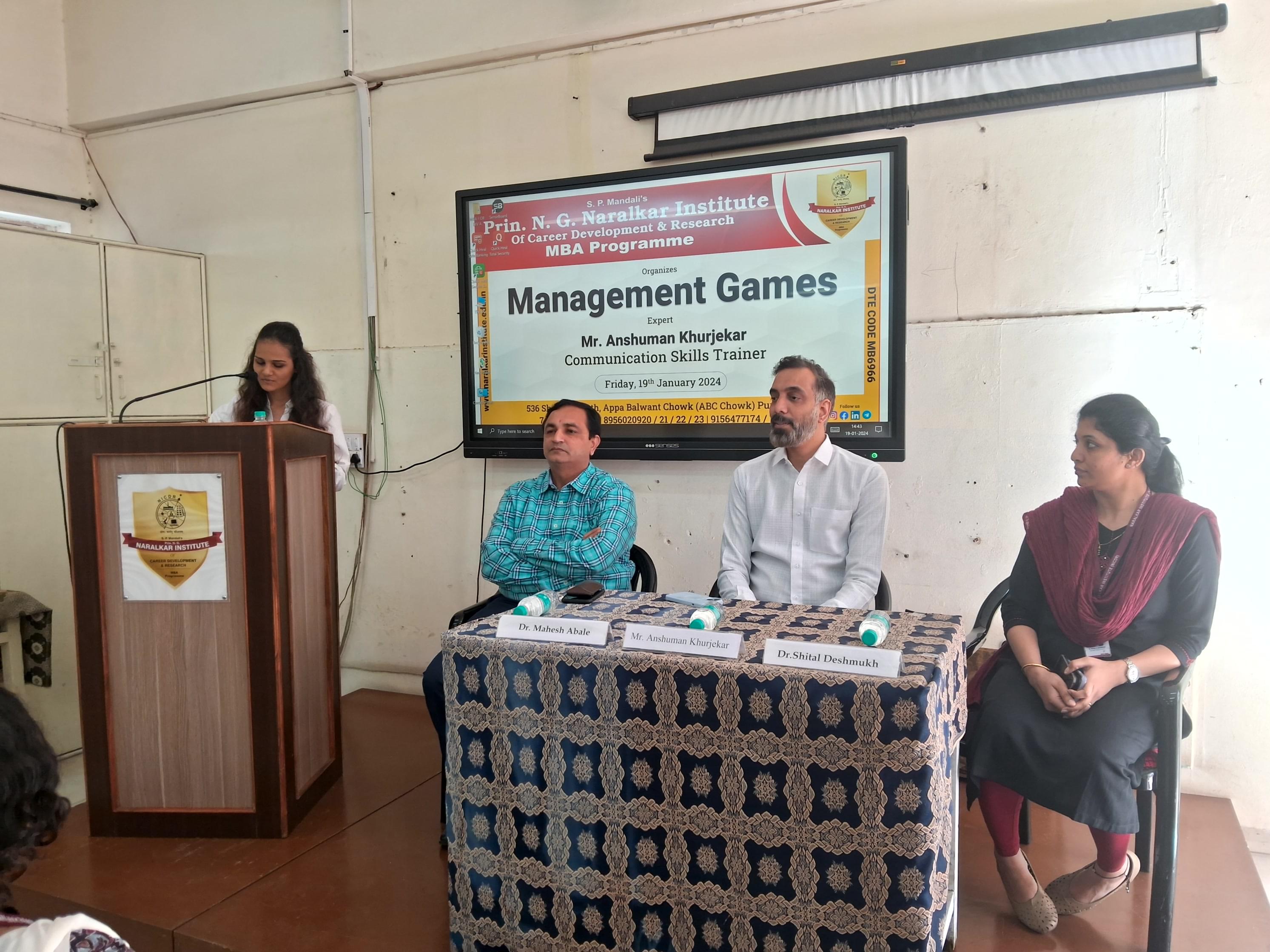 S. P. Mandali's Prin. N.G.Naralkar Institute of Career Development & Research, Pune Management Games Images photo 1