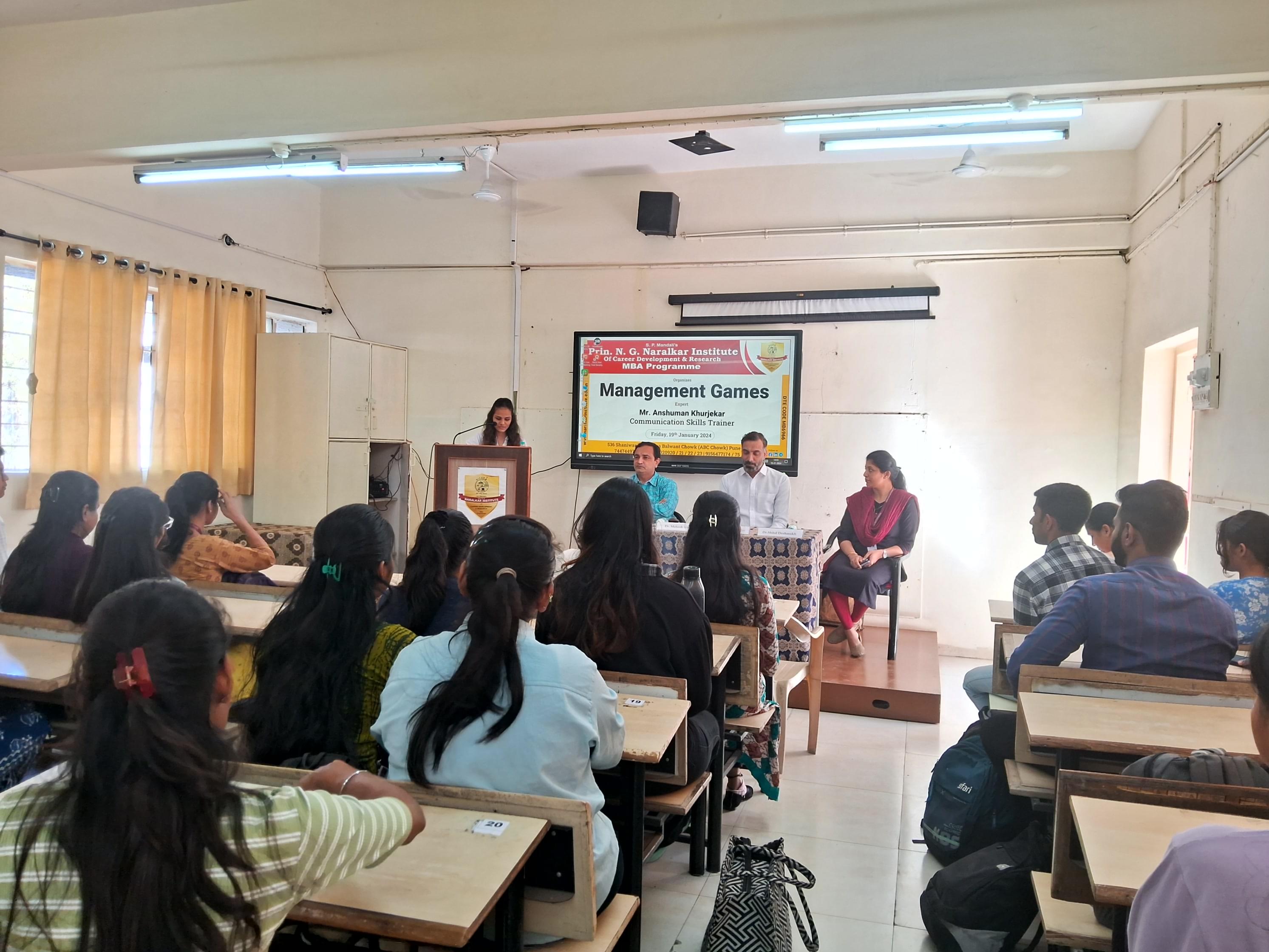 S. P. Mandali's Prin. N.G.Naralkar Institute of Career Development & Research, Pune Management Games Images photo 2