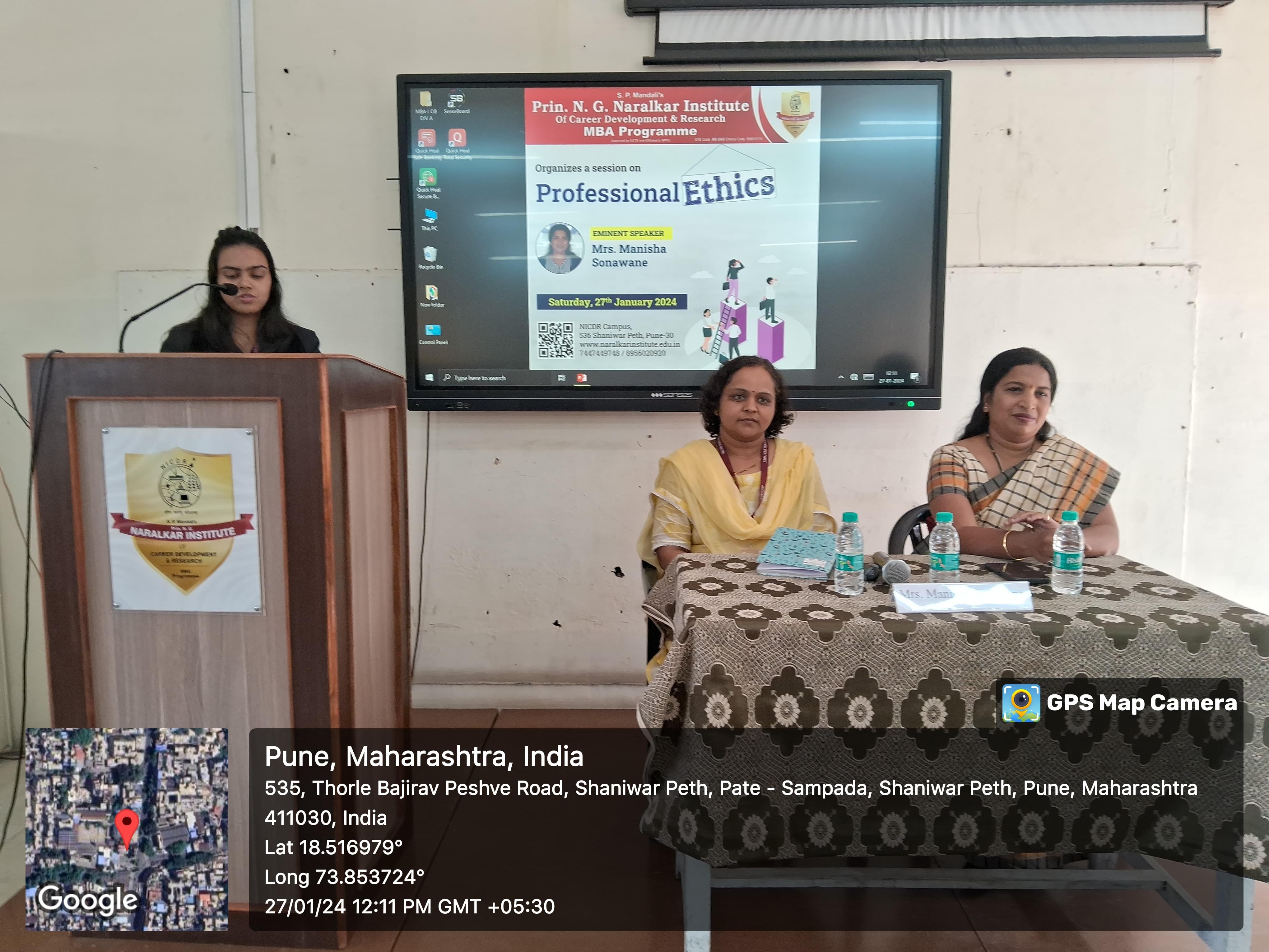 S. P. Mandali's Prin. N.G.Naralkar Institute of Career Development & Research, Pune Professional Ethics Images photo 1