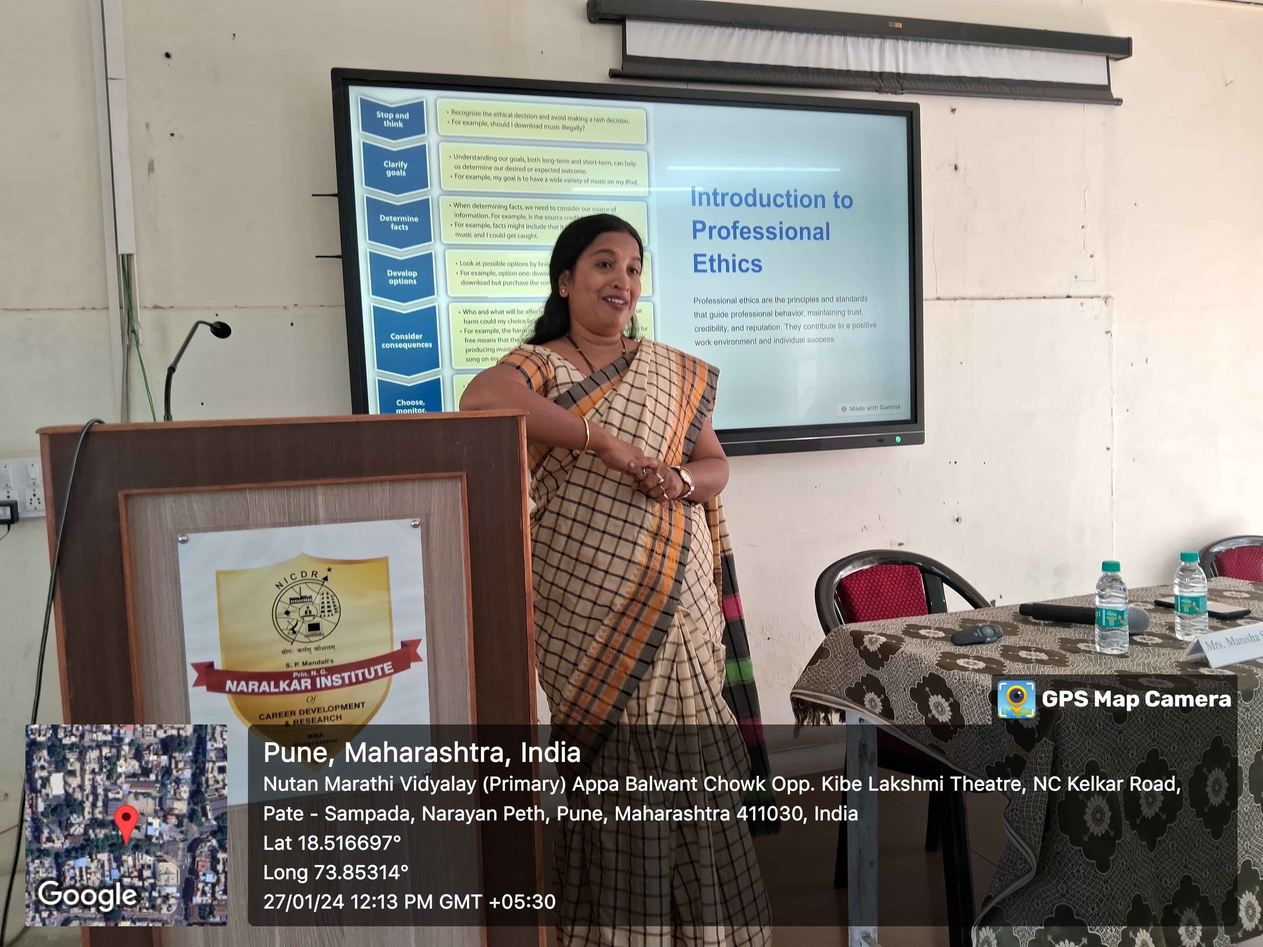 S. P. Mandali's Prin. N.G.Naralkar Institute of Career Development & Research, Pune Professional Ethics Images photo 3