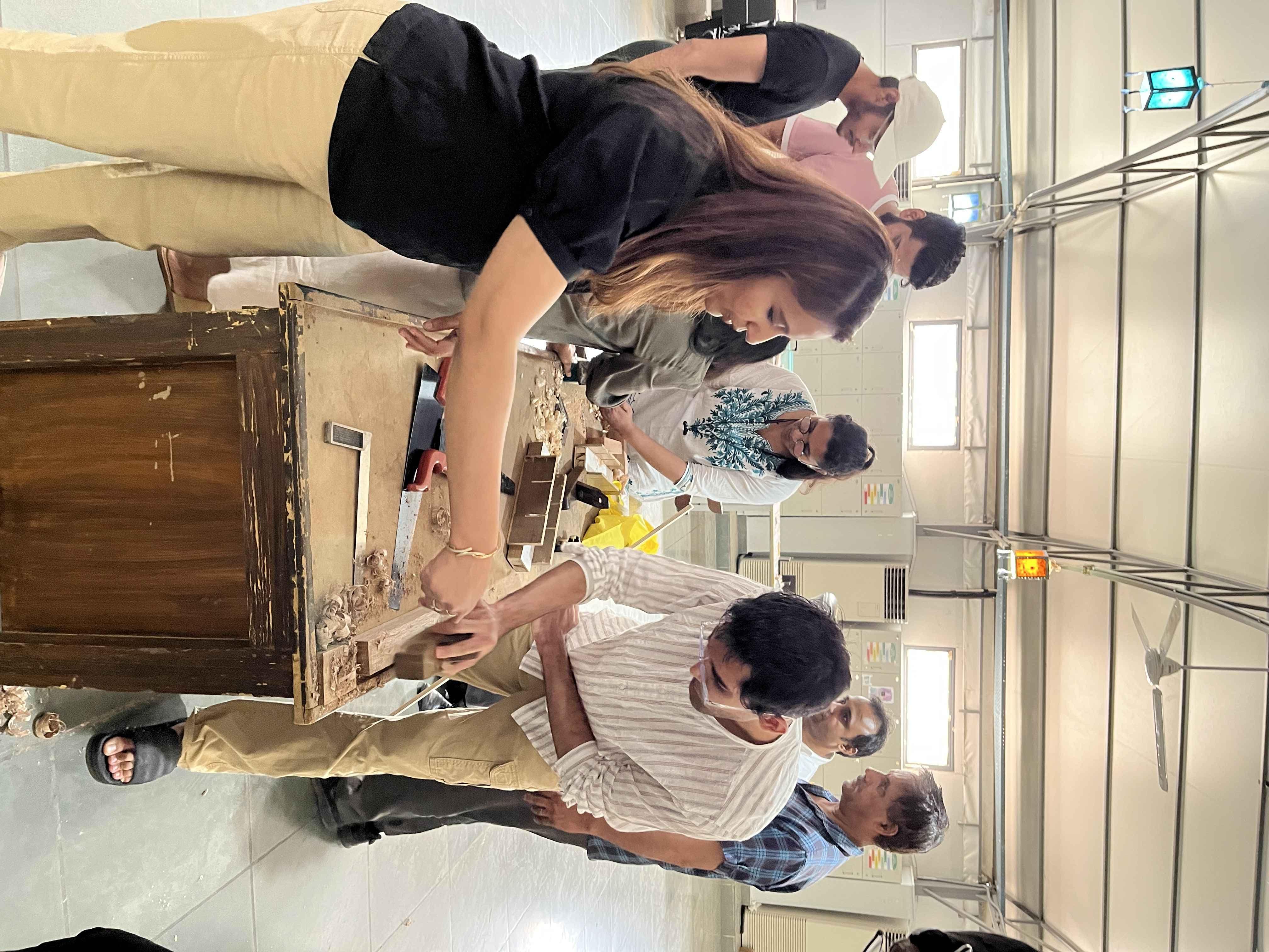 École Intuit Lab French Institute of Design, Digital & Strategy New Delhi Woodworking Workshop 20th April_24 photo 3
