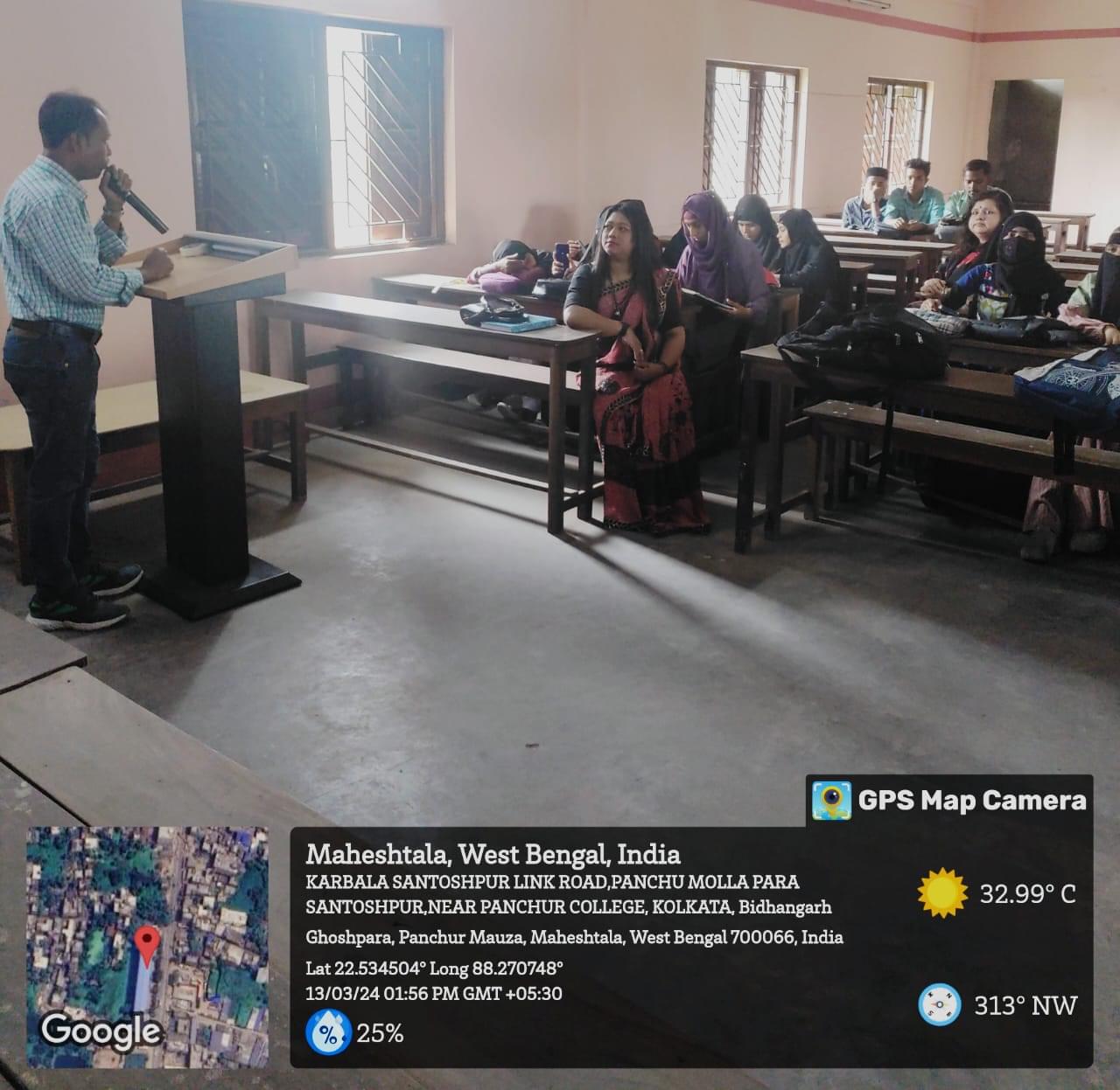 Panchur College Kolkata Awareness Programme on Environment and Career Counselling – 10/09/2023 and 11/09/2023 photo 2