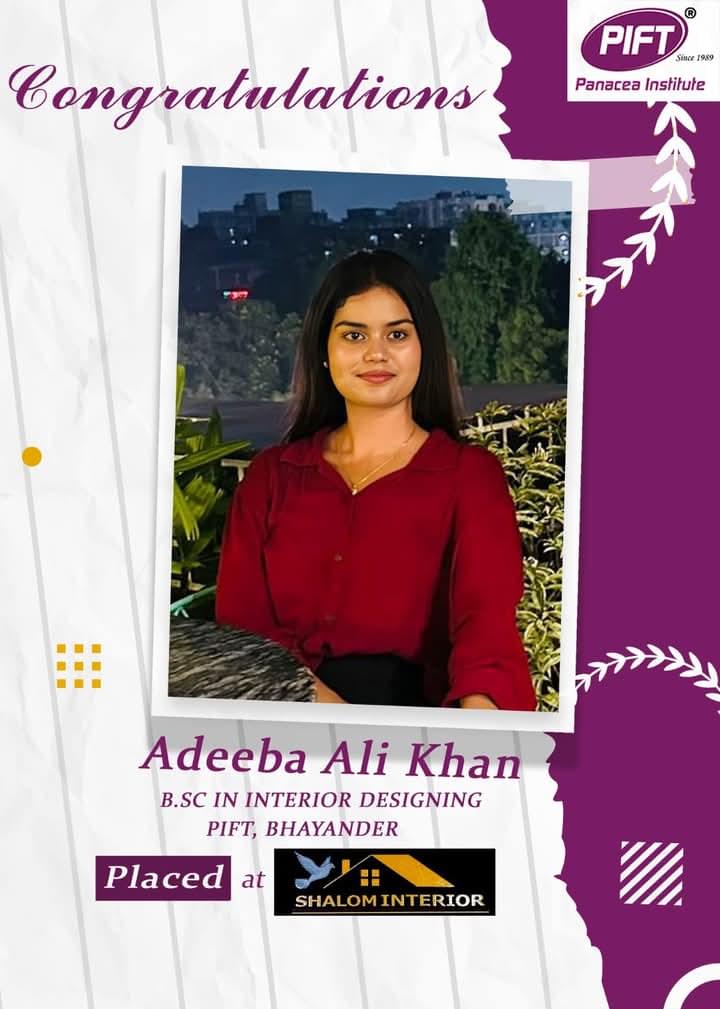 Panacea Institute of Fashion Technology Mumbai Placement  & Students Testimony photo 1