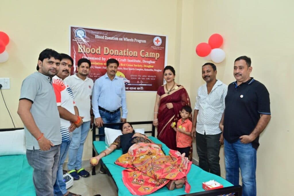 Food Craft institute Deoghar Blood donation drive photo 2
